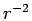 $r^{-2}$