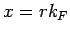 $x=r k_F$