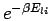$e^{-\beta E_{li}}$
