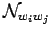 $\displaystyle {\mathcal{N}}_{w_{i}w_{j}}$