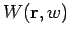 $\displaystyle W({\bf r},w)$