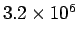 $3.2\times 10^6$