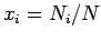$x_i=N_i/N$