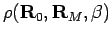 $\displaystyle \rho({\bf R}_0,{\bf R}_M, \beta)$