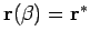 ${\bf r}(\beta )={\bf r}^*$