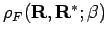 $\rho_F({\bf R},{\bf R}^*;\beta)$