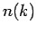 $n(k)$
