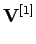 $\displaystyle {\bf V}^{[1]}$