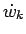 $\displaystyle \dot{w}_k$