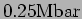 $0.25\rm {Mbar}$