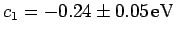 $c_1=-0.24 \pm
0.05\rm\,eV$