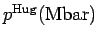 $p^{\rm Hug} (\rm {Mbar})$